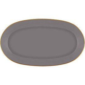 The Mia Basic Oval Servis Gri 29 cm 2'li Set