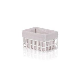 The Mia Braid Hasır Organizer Beyaz 22x14x13 cm Sepet