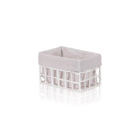 The Mia Braid Hasır Organizer Beyaz 22x14x13 cm Sepet