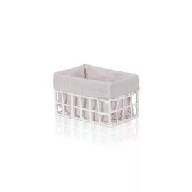 The Mia Braid Hasır Organizer Beyaz 22x14x13 cm Sepet