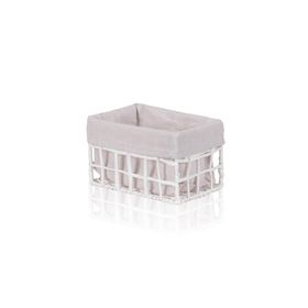 The Mia Braid Hasır Organizer Beyaz 22x14x13 cm Sepet