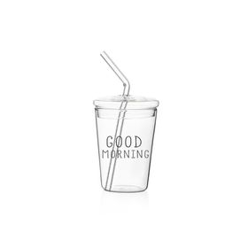 The Mia CAM0367 300 ml Good Morning Borosilikat Pipetli Cam Bardak