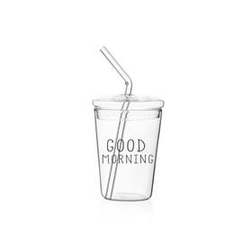 The Mia CAM0367 300 ml Good Morning Borosilikat Pipetli Cam Bardak