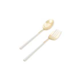 The Mia CKB0247 Bianco Gold 2 Parça Salata Servis Takımı
