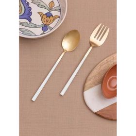 The Mia CKB0247 Bianco Gold 2 Parça Salata Servis Takımı