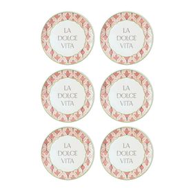 The Mia DVT0001 Dolce Vita 6'lı 19 cm Pasta Tabağı Seti