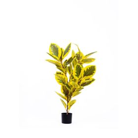 The Mia Ficus Altissima Sarı Yeşil 3 Dal 120 cm Yapay Ağaç