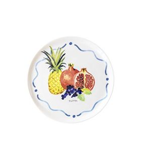 The Mia Furutta Meyve Desenli Beyaz 30 cm Seramik Servis Tabağı