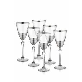 The Mia GLM0007 Gümüş Glam 6 Parça Şarap Kadehi