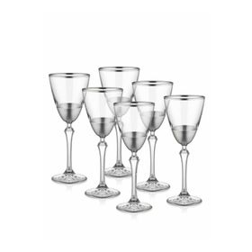 The Mia GLM0007 Gümüş Glam 6 Parça Şarap Kadehi