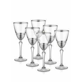 The Mia GLM0007 Gümüş Glam 6 Parça Şarap Kadehi