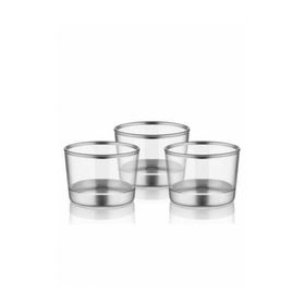 The Mia GLM0019 Gümüş Glam Kase 3'lü Set