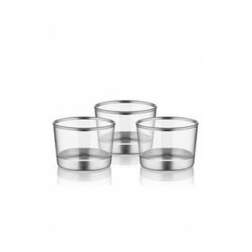 The Mia GLM0019 Gümüş Glam Kase 3'lü Set