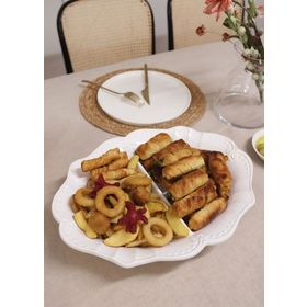 The Mia GRD0006 41x32 cm Beyaz Grande Servis Tabağı