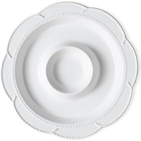 The Mia GRD0013 Grande Bölmeli Beyaz 39 cm Servis Tabağı