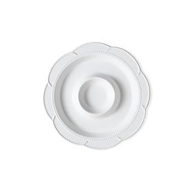 The Mia GRD0013 Grande Bölmeli Beyaz 39 cm Servis Tabağı