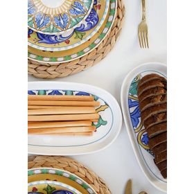 The Mia Gri 29 cm Limoncello Oval Servis 2'li Set