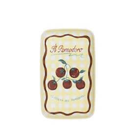 The Mia Italian Summer Rekli Desenli Seramik 31x20 cm Dikdörtgen Servis Tabağı