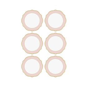 The Mia Jaswely Pembe 21 cm 6 Parça Pasta Tabağı