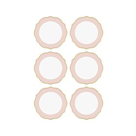 The Mia Jaswely Pembe 21 cm 6 Parça Pasta Tabağı