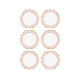 The Mia Jaswely Pembe 21 cm 6 Parça Pasta Tabağı