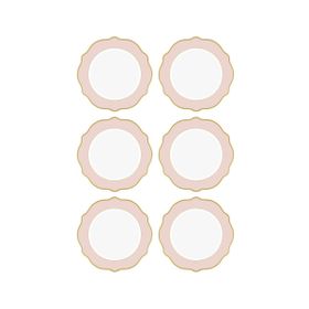 The Mia Jaswely Pembe 21 cm 6 Parça Pasta Tabağı