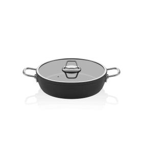 The Mia La Cucina Siyah 24 Cm Kısa Tencere