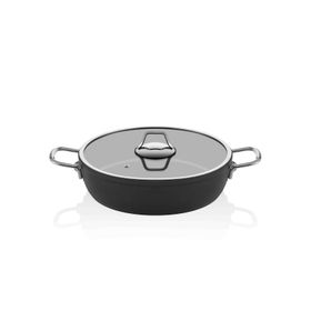 The Mia La Cucina Siyah 24 Cm Kısa Tencere