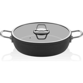 The Mia La Cucina Siyah 24 Cm Kısa Tencere