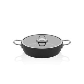 The Mia La Cucina Siyah 24 Cm Kısa Tencere