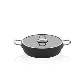The Mia La Cucina Siyah 24 Cm Kısa Tencere