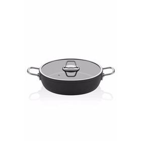The Mia La Cucina Siyah 24 Cm Kısa Tencere