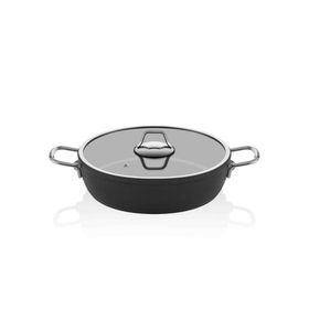 The Mia La Cucina Siyah 24 Cm Kısa Tencere