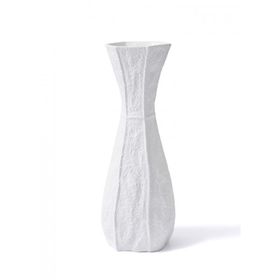 The Mia Licia Beyaz 17x15x45 cm Seramik Vazo