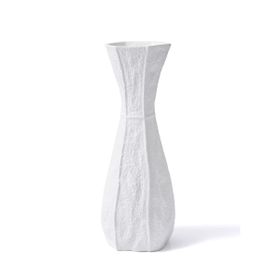 The Mia Licia Beyaz 17x15x45 cm Seramik Vazo