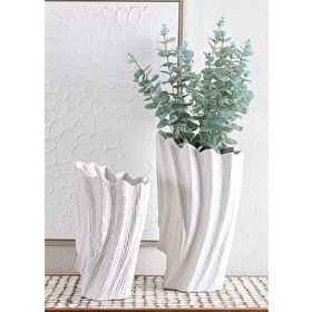 The Mia Licia Seramik Beyaz 29x19x47 cm Vazo
