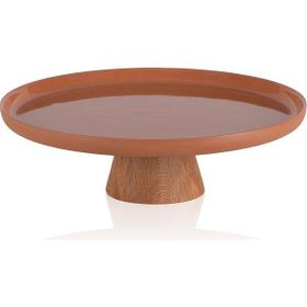 The Mia Limoges Terracota 21x7 cm Ahşap Ayaklı Tabak