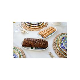 The Mia Lımoncello Basıc Gri 2'li 26 cm Oval Servis Tabak