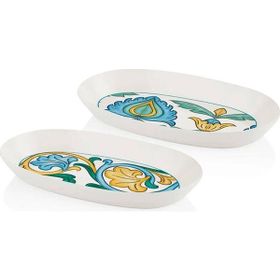 The Mia Lımoncello Basıc Gri 2'li 26 cm Oval Servis Tabak