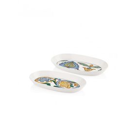 The Mia Lımoncello Basıc Gri 2'li 26 cm Oval Servis Tabak