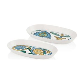 The Mia Lımoncello Basıc Gri 2'li 26 cm Oval Servis Tabak