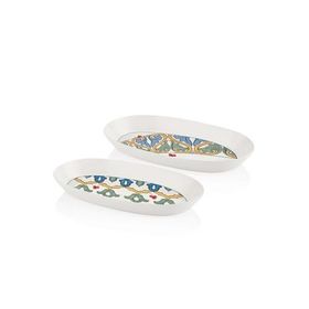 The Mia Lımoncello Basıc Gri 2'li 29 cm Oval Servis Tabak