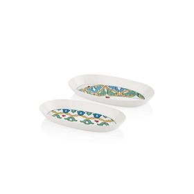 The Mia Lımoncello Basıc Gri 2'li 29 cm Oval Servis Tabak