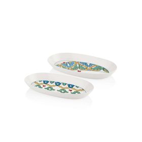 The Mia Lımoncello Basıc Gri 2'li 29 cm Oval Servis Tabak