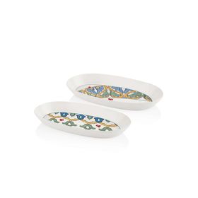 The Mia Lımoncello Basıc Gri 2'li 29 cm Oval Servis Tabak