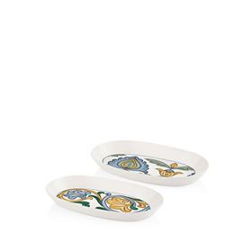 The Mia Limoncello Gri Seramik Oval 2'li Servis Seti