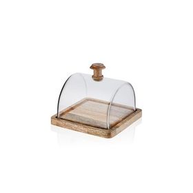 The Mia Madera 15x19x19 CM Dikdörtgen Kek Saklama Fanusu