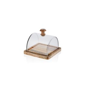 The Mia Madera 15x19x19 CM Dikdörtgen Kek Saklama Fanusu