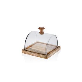 The Mia Madera 15x19x19 CM Dikdörtgen Kek Saklama Fanusu