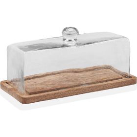The Mia Madera 15x32x14 CM Dikdörtgen Kek Saklama Fanusu